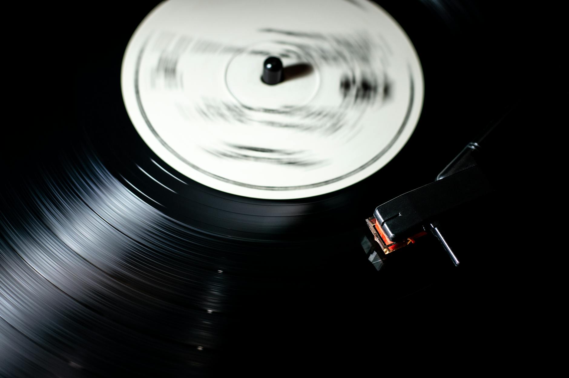 photo of playing vinyl record